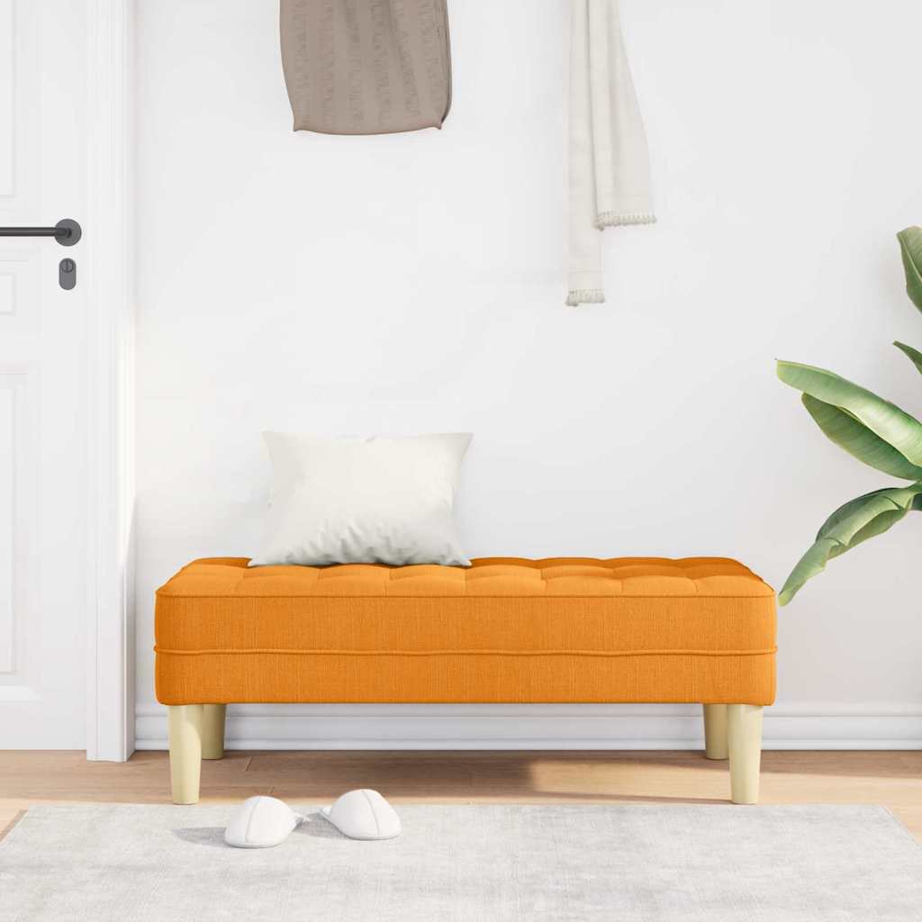 Bank mit Kissen Dunkelgelb 113 x 57 x 39 cm Stoff