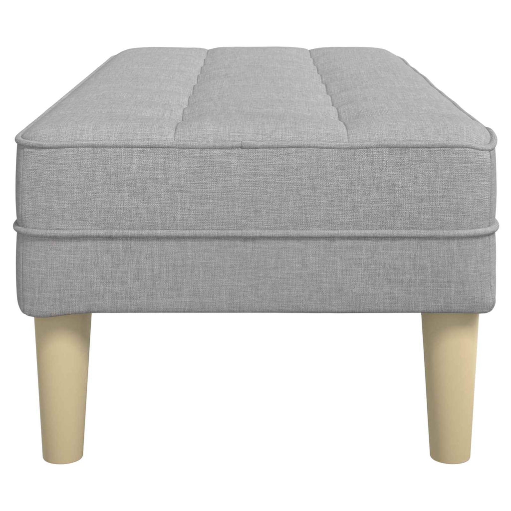 Bank mit Kissen Wolkengrau 113 x 57 x 39 cm Stoff
