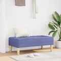 Bank mit Kissen Jeans blau 113 x 57 x 39 cm Stoff