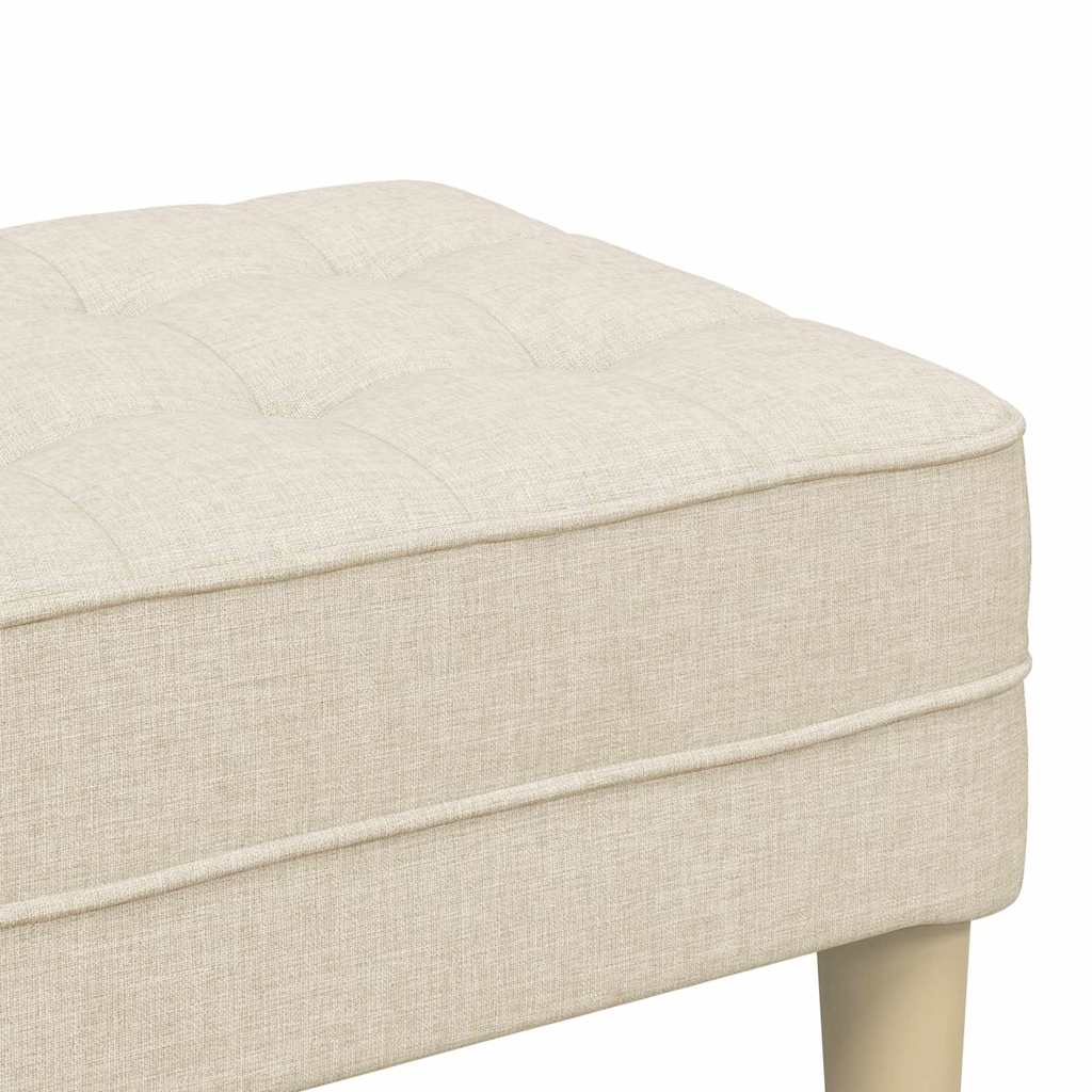 Bank mit Kissen Leinen 113 x 57 x 39 cm Stoff