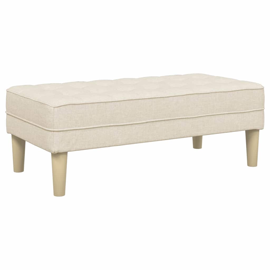 Bank mit Kissen Leinen 113 x 57 x 39 cm Stoff