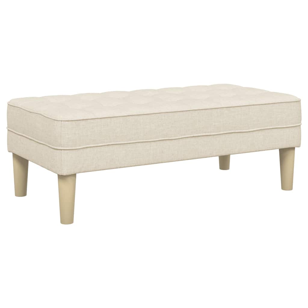 Bank mit Kissen Leinen 113 x 57 x 39 cm Stoff