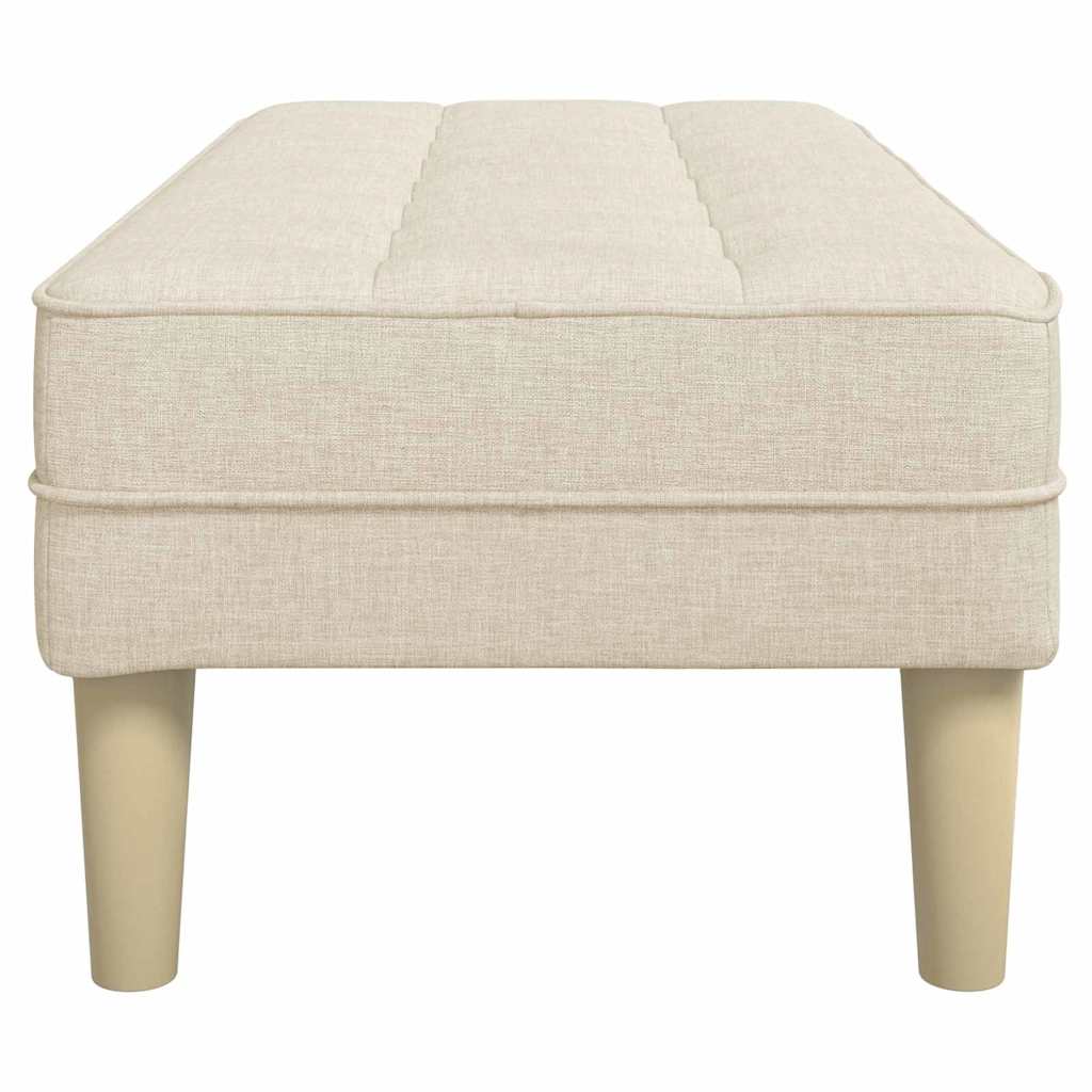 Bank mit Kissen Leinen 113 x 57 x 39 cm Stoff