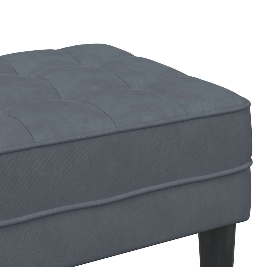 Bank mit Kissen Dunkelgrau 113 x 57 x 39 cm Samt