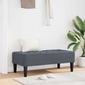 Bank mit Kissen Dunkelgrau 113 x 57 x 39 cm Samt