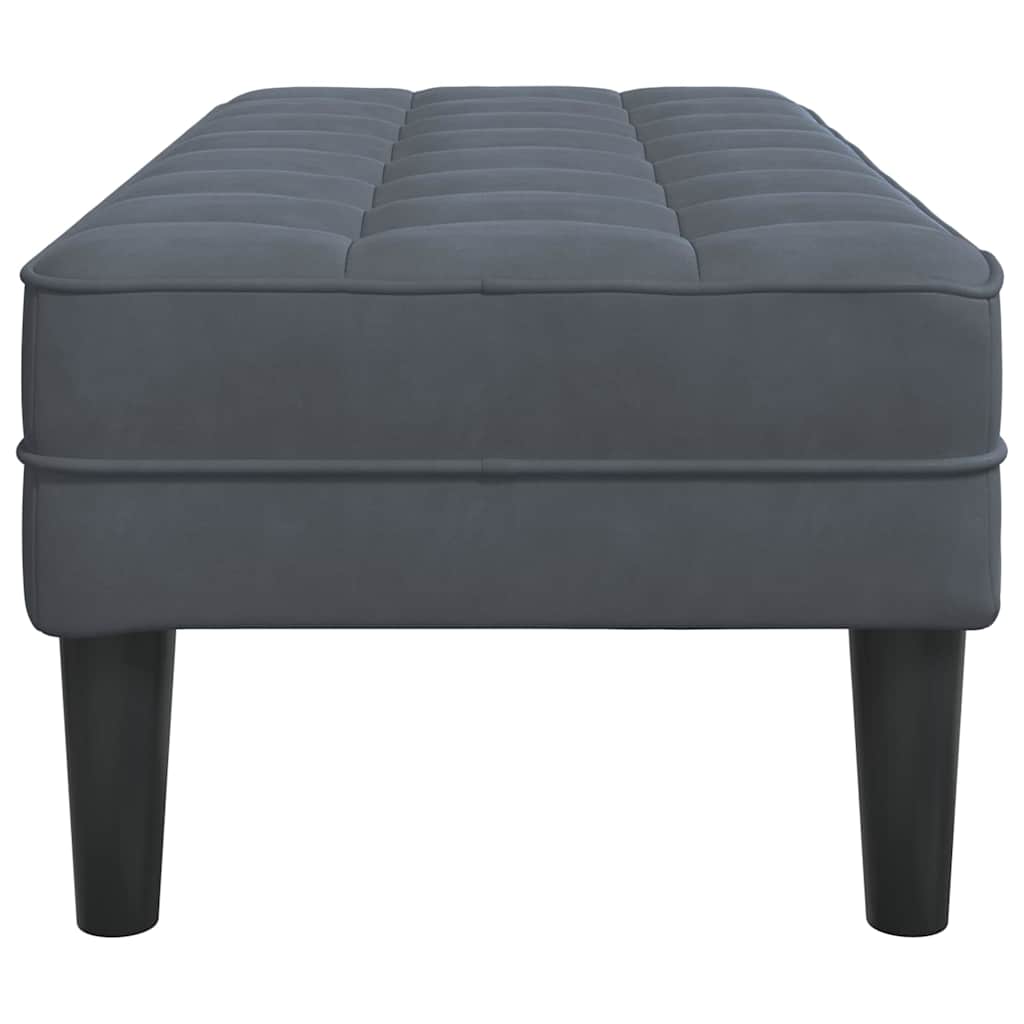 Bank mit Kissen Dunkelgrau 113 x 57 x 39 cm Samt