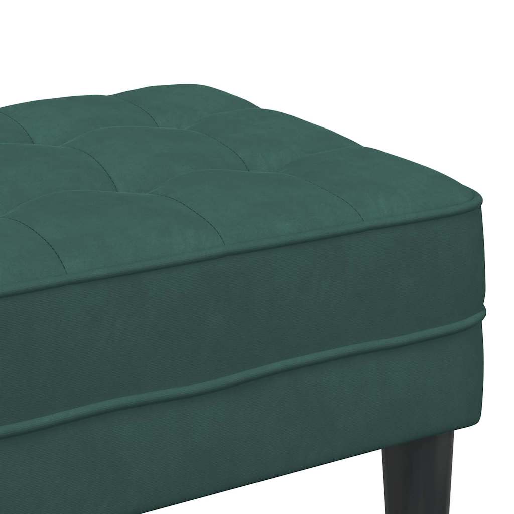 Bank mit Kissen Dunkelgrün 113 x 57 x 39 cm Samt