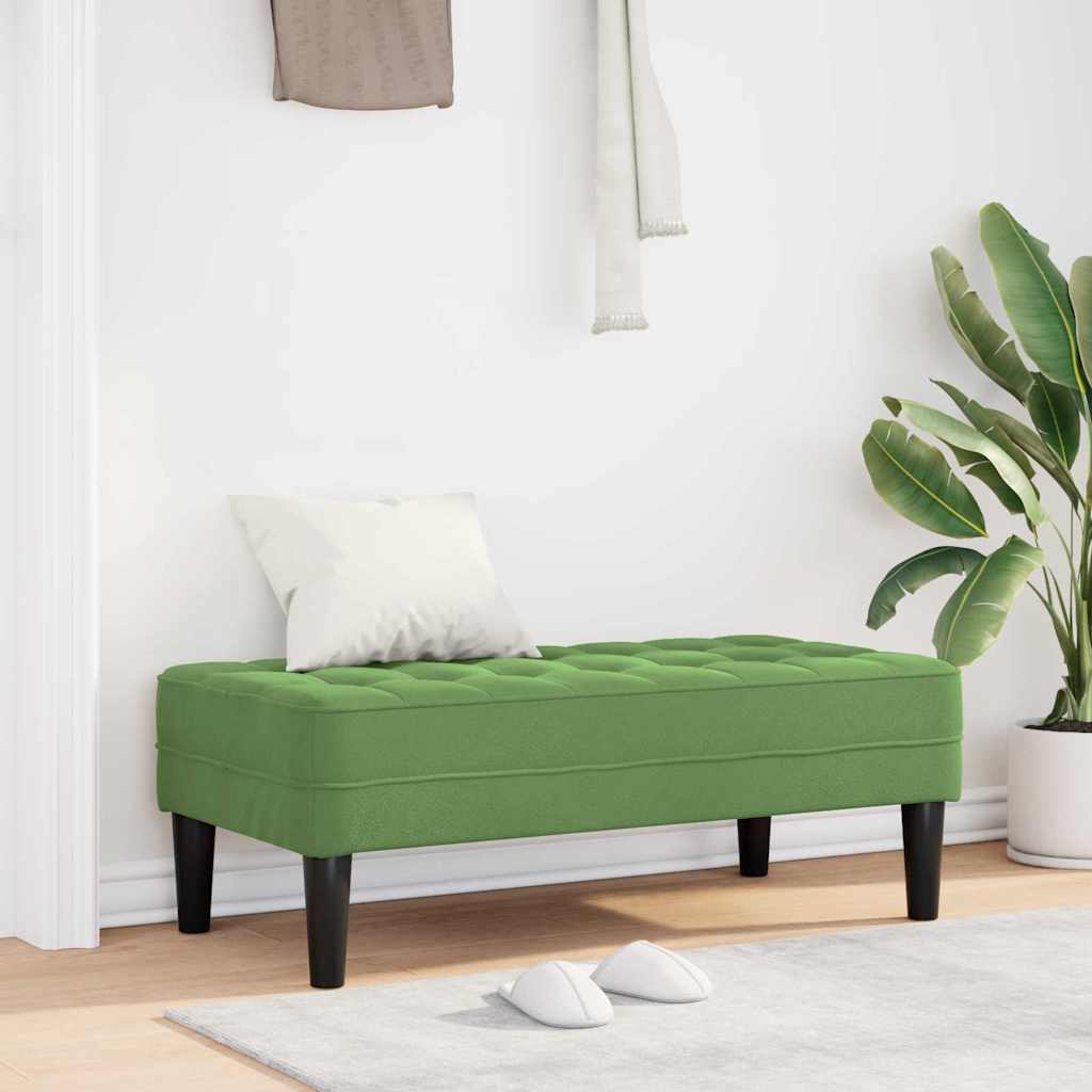 Bank mit Kissen Hellgrün 113 x 57 x 39 cm Samt