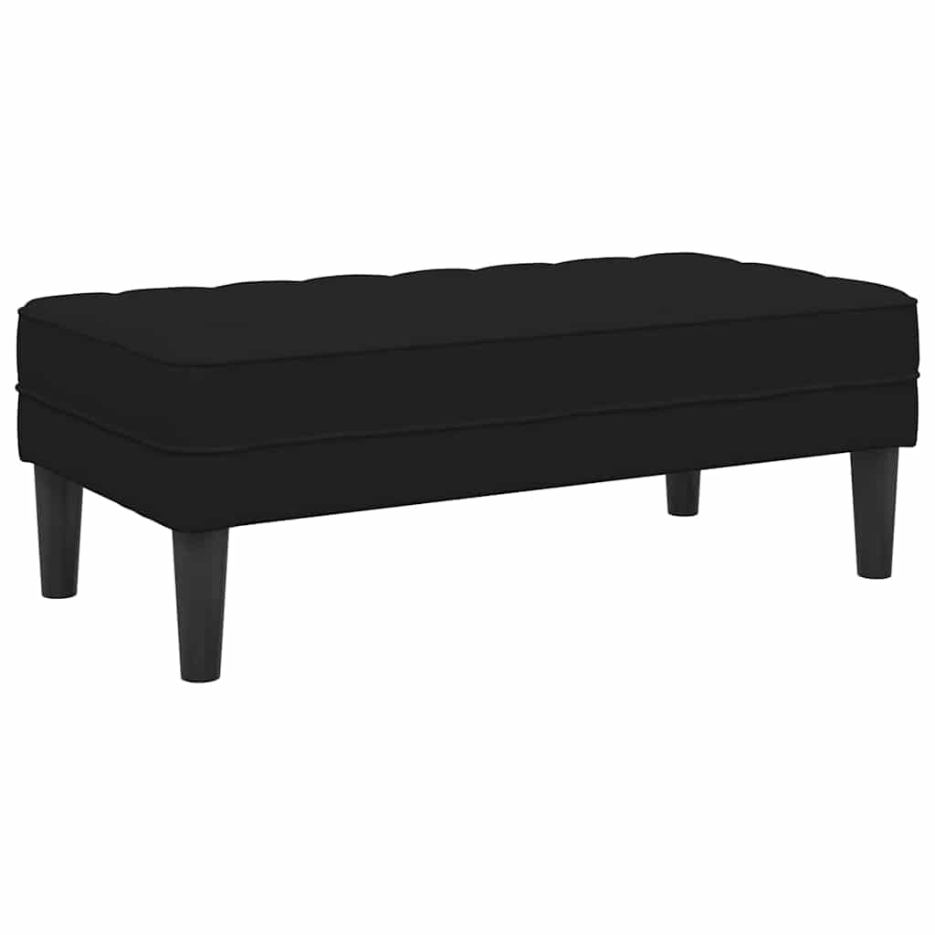 Bank mit Kissen Schwarz 113 x 57 x 39 cm Samt