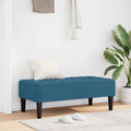 Bank mit Kissen Blau 113 x 57 x 39 cm Samt