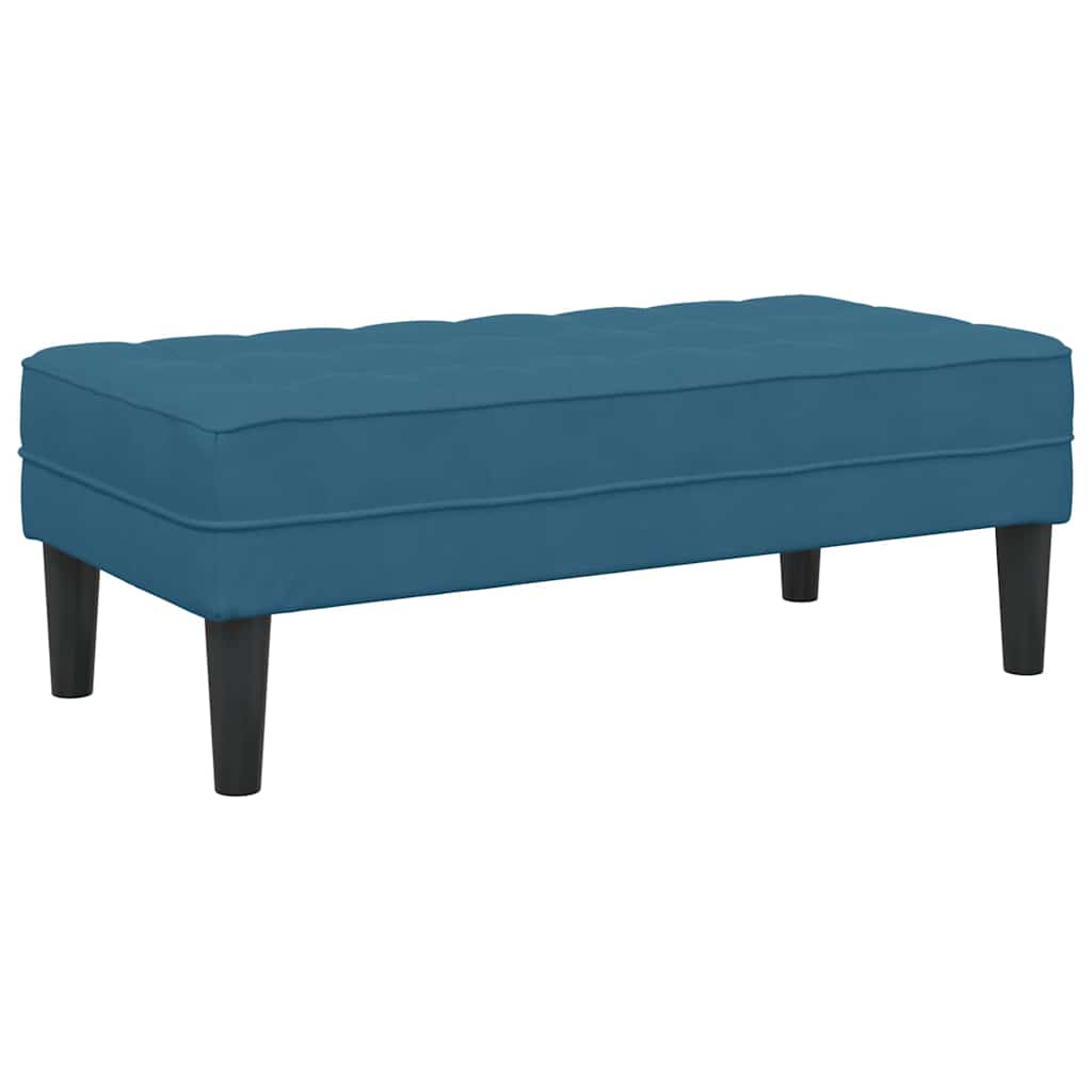 Bank mit Kissen Blau 113 x 57 x 39 cm Samt
