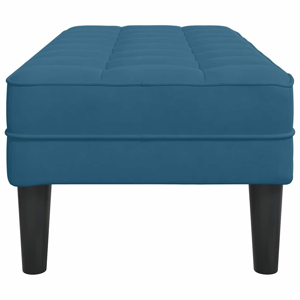 Bank mit Kissen Blau 113 x 57 x 39 cm Samt