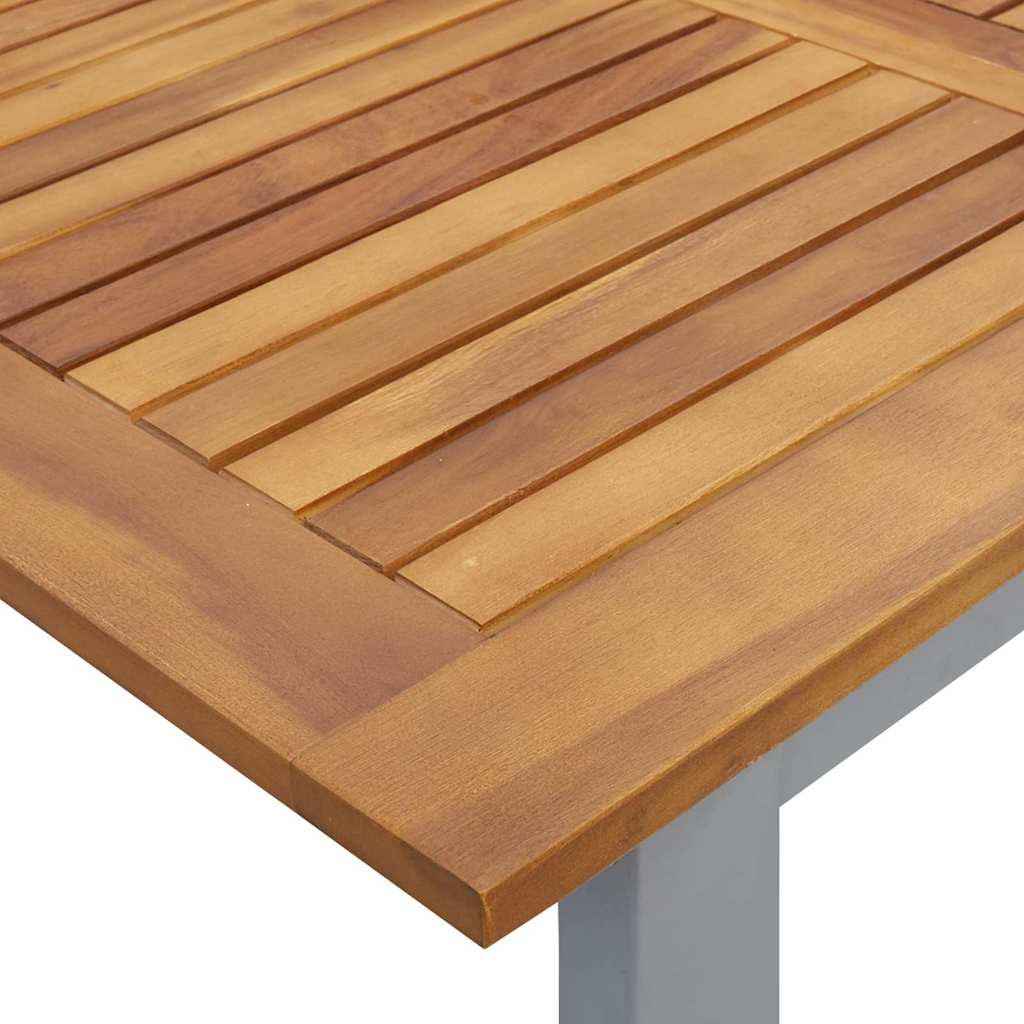 Gartentisch Grau 180 x 90 x 75 cm Massivholz Akazie