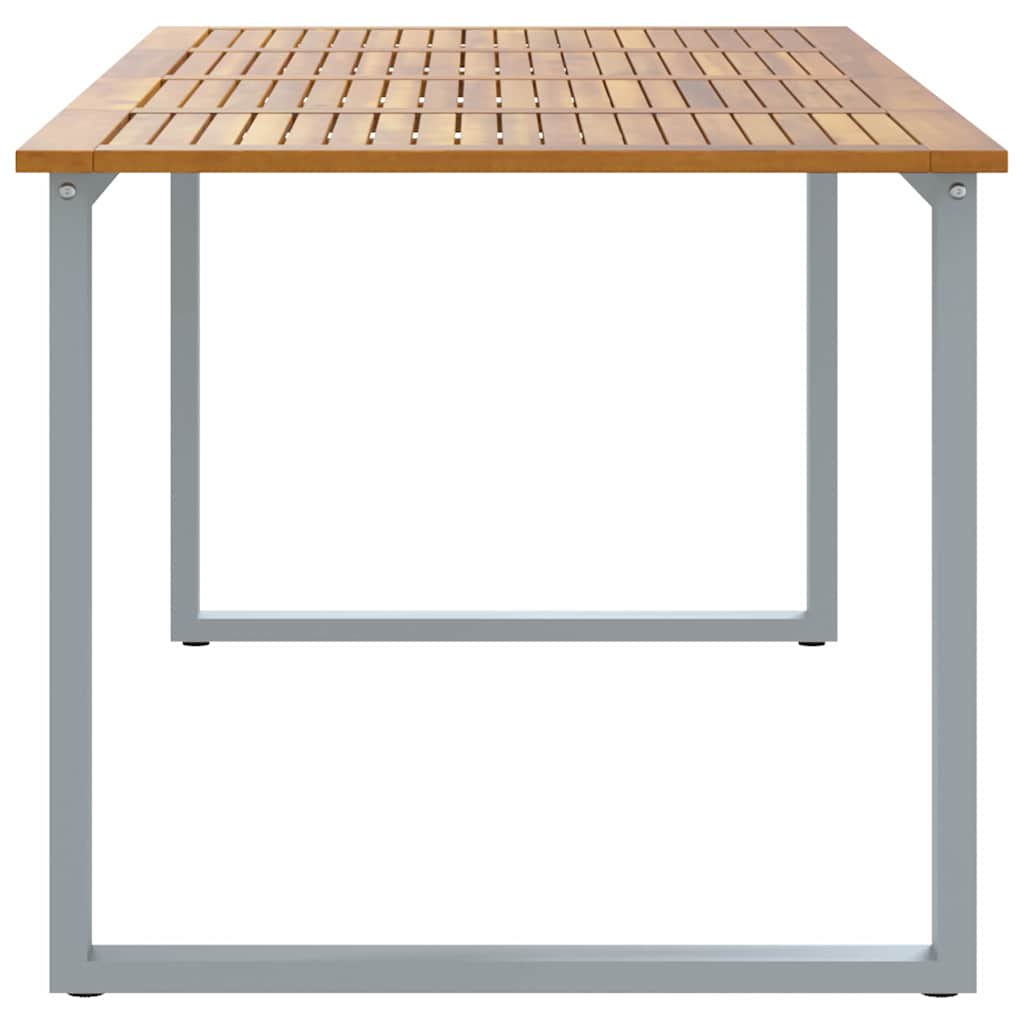 Gartentisch Grau 200 x 90 x 75 cm Massivholz Akazie