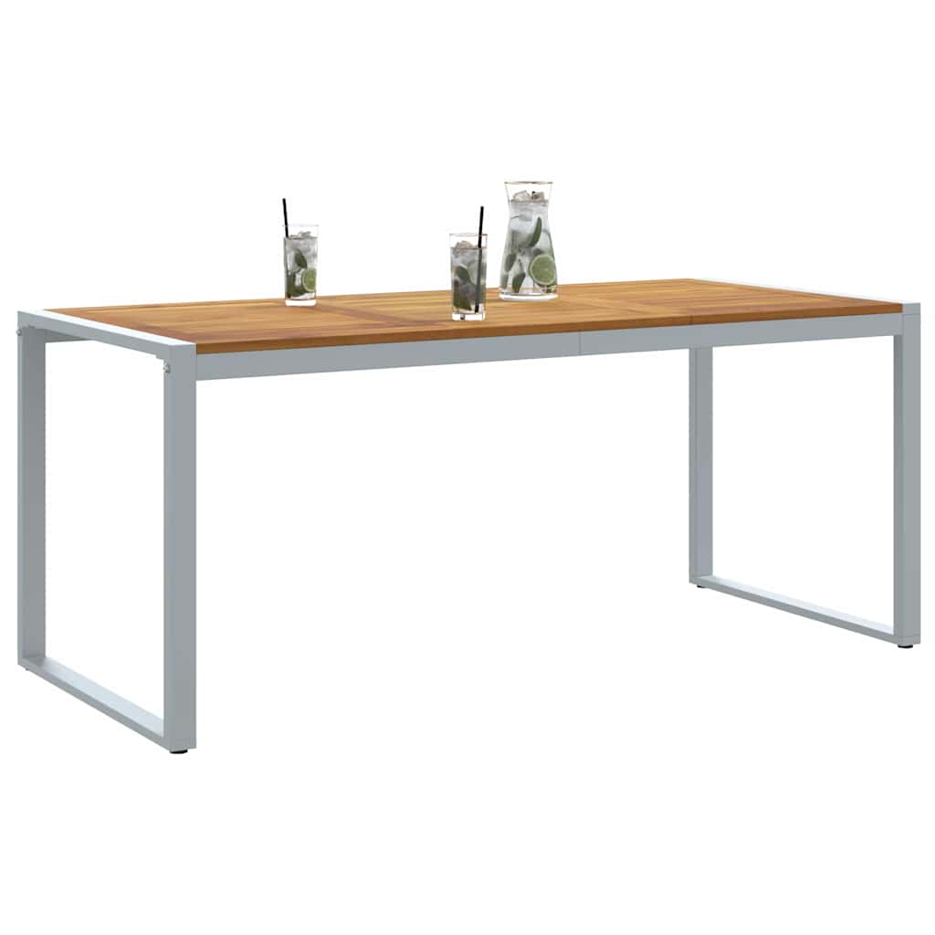 Gartentisch Grau 180 x 90 x 75 cm Massivholz Akazie