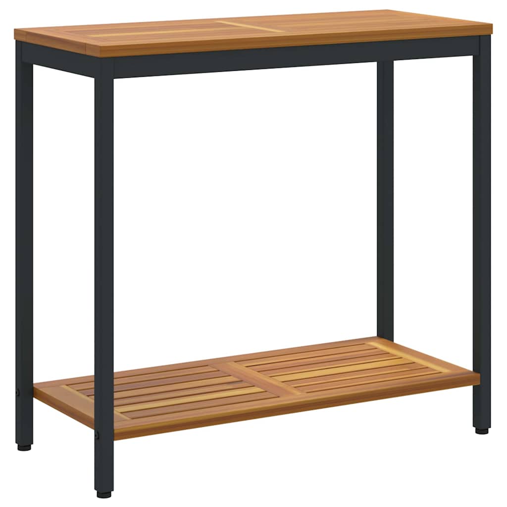 Tisch für Outdoor Natürlich und Schwarz 80 x 35 x 75 cm