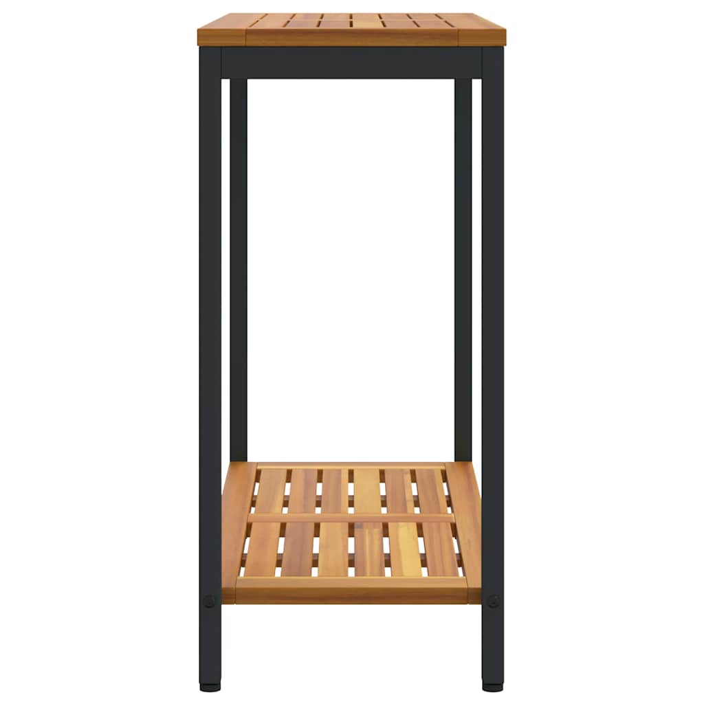 Tisch für Outdoor Natürlich und Schwarz 80 x 35 x 75 cm