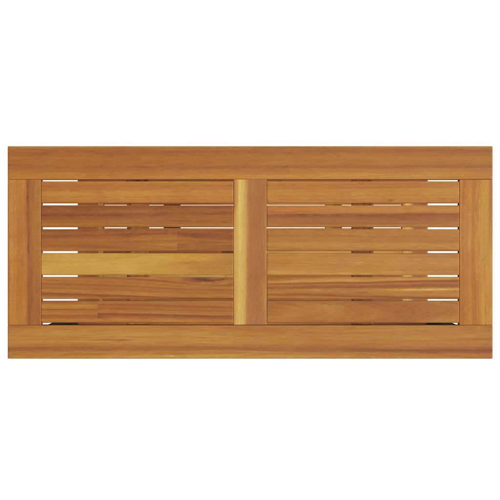 Tisch für Outdoor Natürlich und Schwarz 80 x 35 x 75 cm