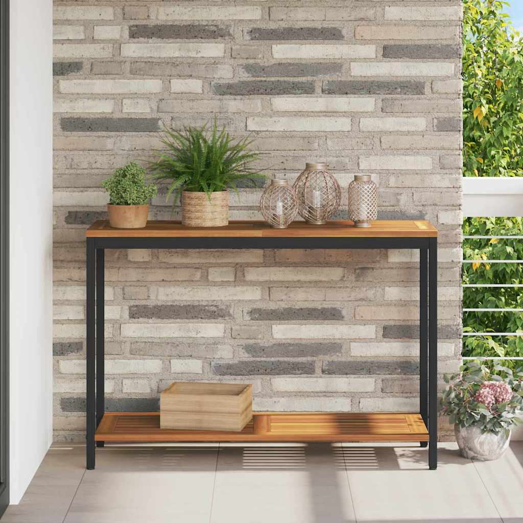 Tisch für Outdoor Natürlich und Schwarz 110 x 35 x 75 cm