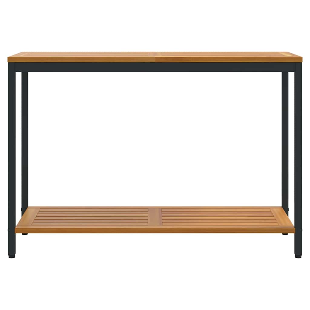 Tisch für Outdoor Natürlich und Schwarz 110 x 35 x 75 cm