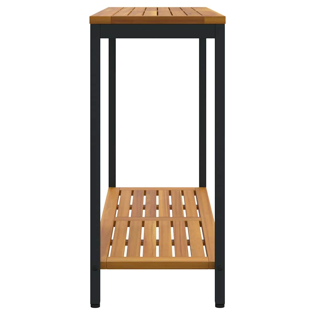 Tisch für Outdoor Natürlich und Schwarz 110 x 35 x 75 cm