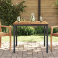 Tisch für Outdoor Natürlich und Schwarz 90 x 90 x 75 cm