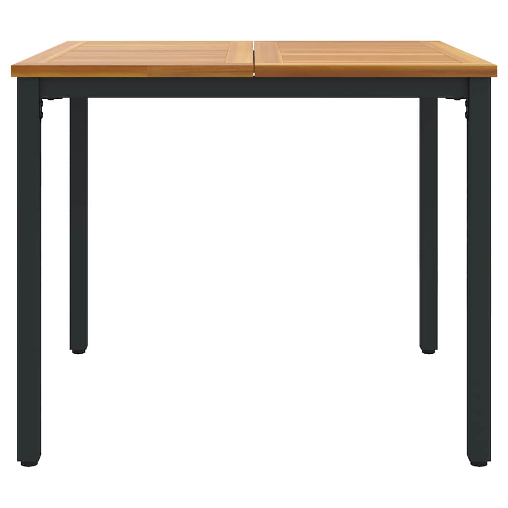 Tisch für Outdoor Natürlich und Schwarz 90 x 90 x 75 cm