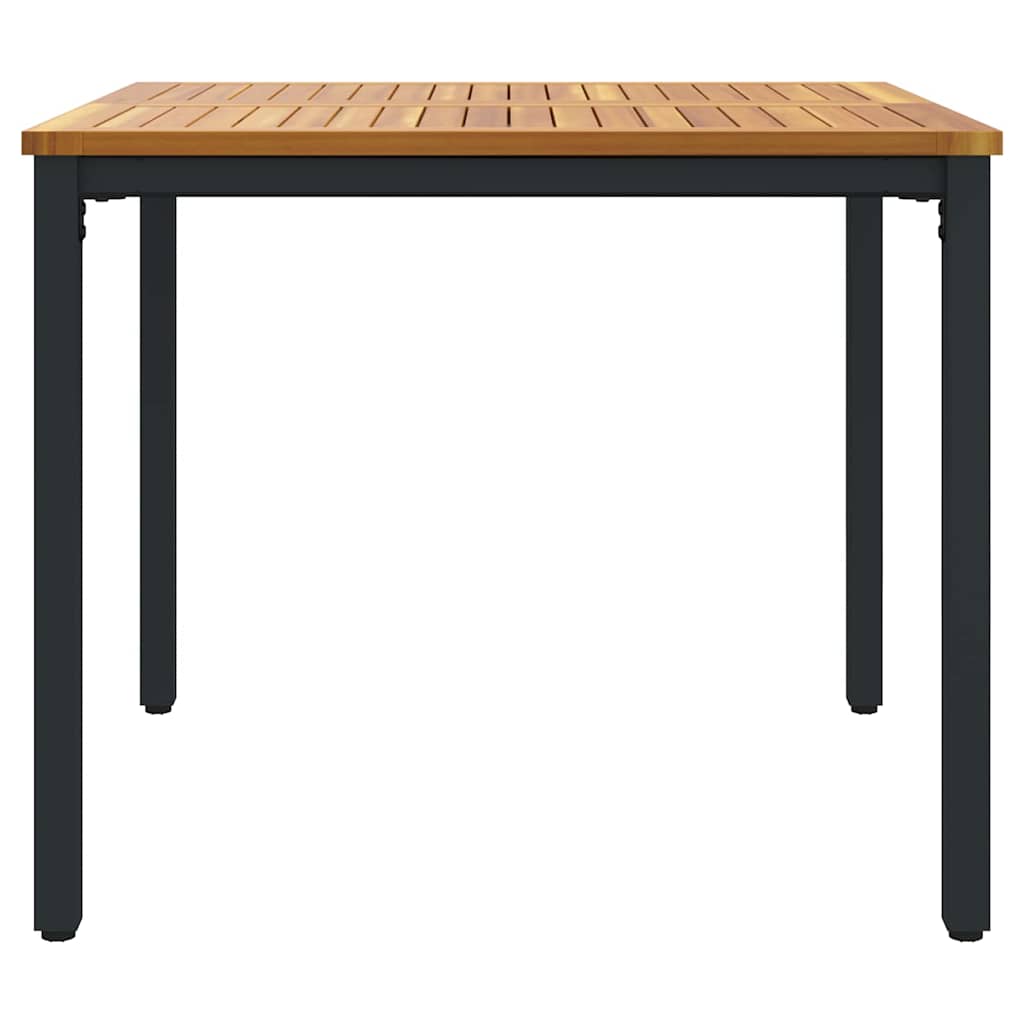 Tisch für Outdoor Natürlich und Schwarz 90 x 90 x 75 cm