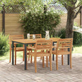 Tisch für Outdoor Natürlich und Schwarz 150 x 90 x 75 cm