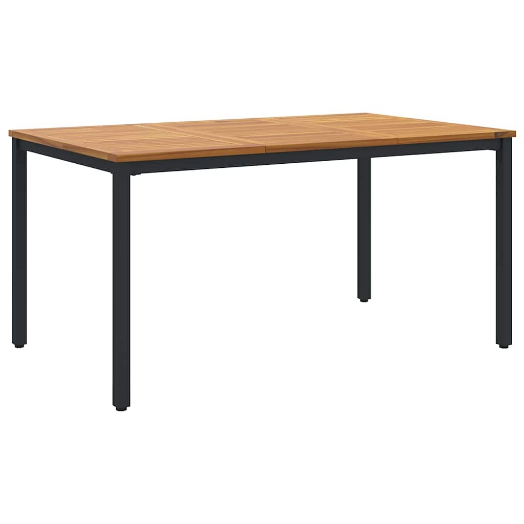 Tisch für Outdoor Natürlich und Schwarz 150 x 90 x 75 cm
