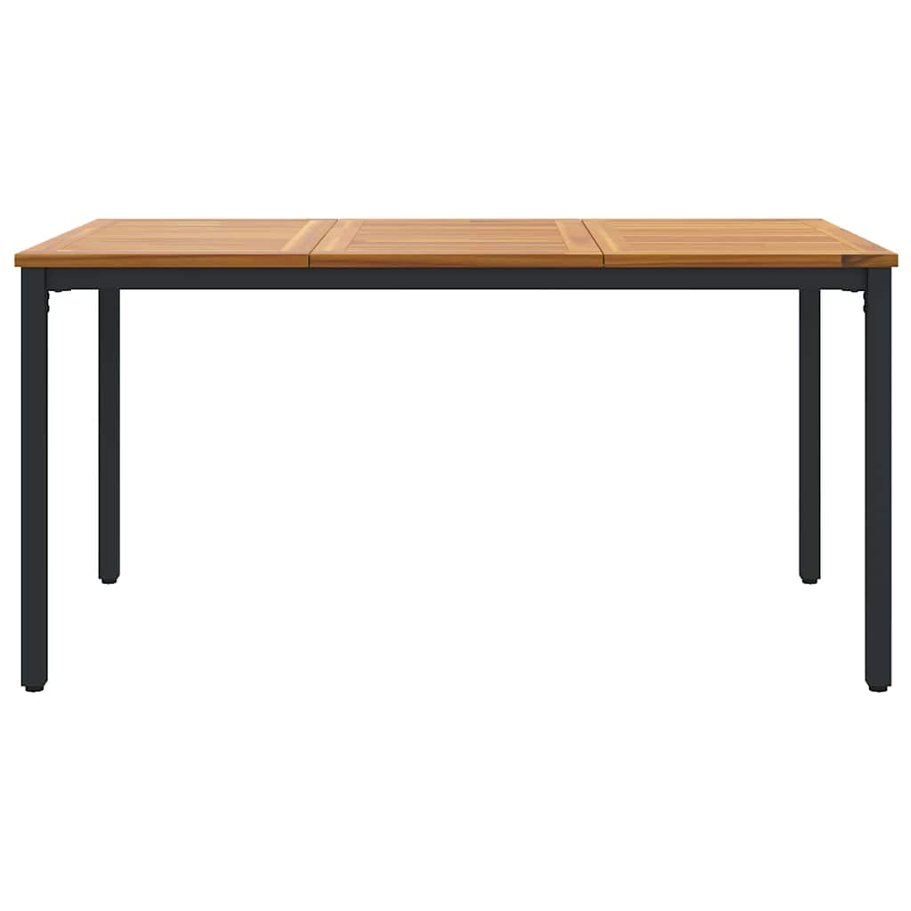 Tisch für Outdoor Natürlich und Schwarz 150 x 90 x 75 cm