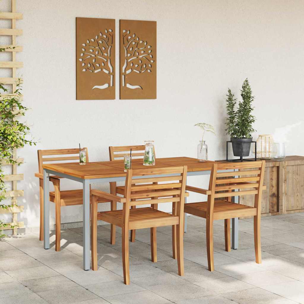 Tisch für Outdoor Natürlich und Grau 150 x 90 x 75 cm