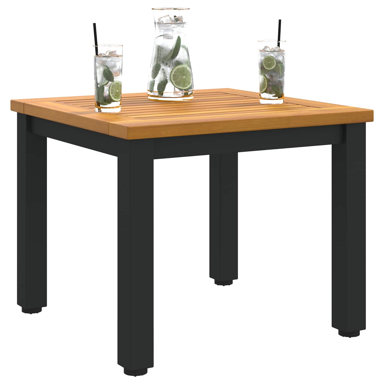 Tisch für Outdoor Natürlich und Schwarz 45 x 45 x 38 cm