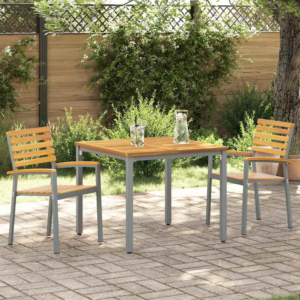 Gartenstuhl 2 pcs Braun 56 x 57 x 87 cm Massivholz Akazie