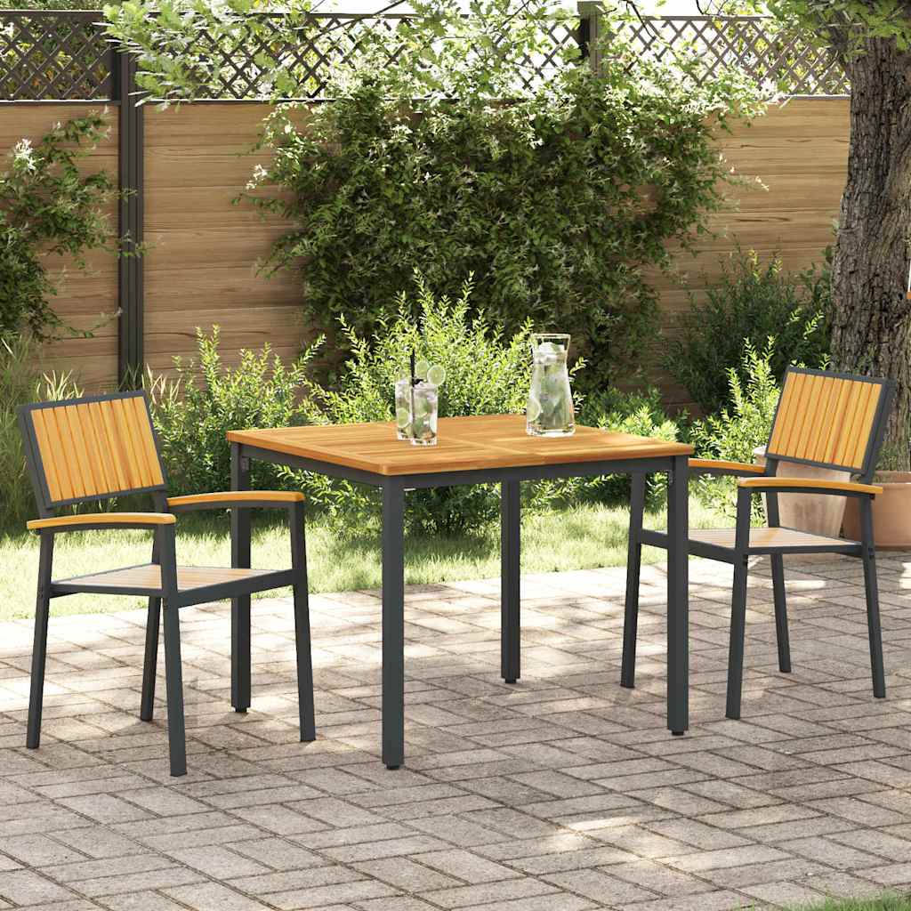 Stapelstuhl 2 pcs Braun 56 x 57 x 87 cm Massivholz Akazie