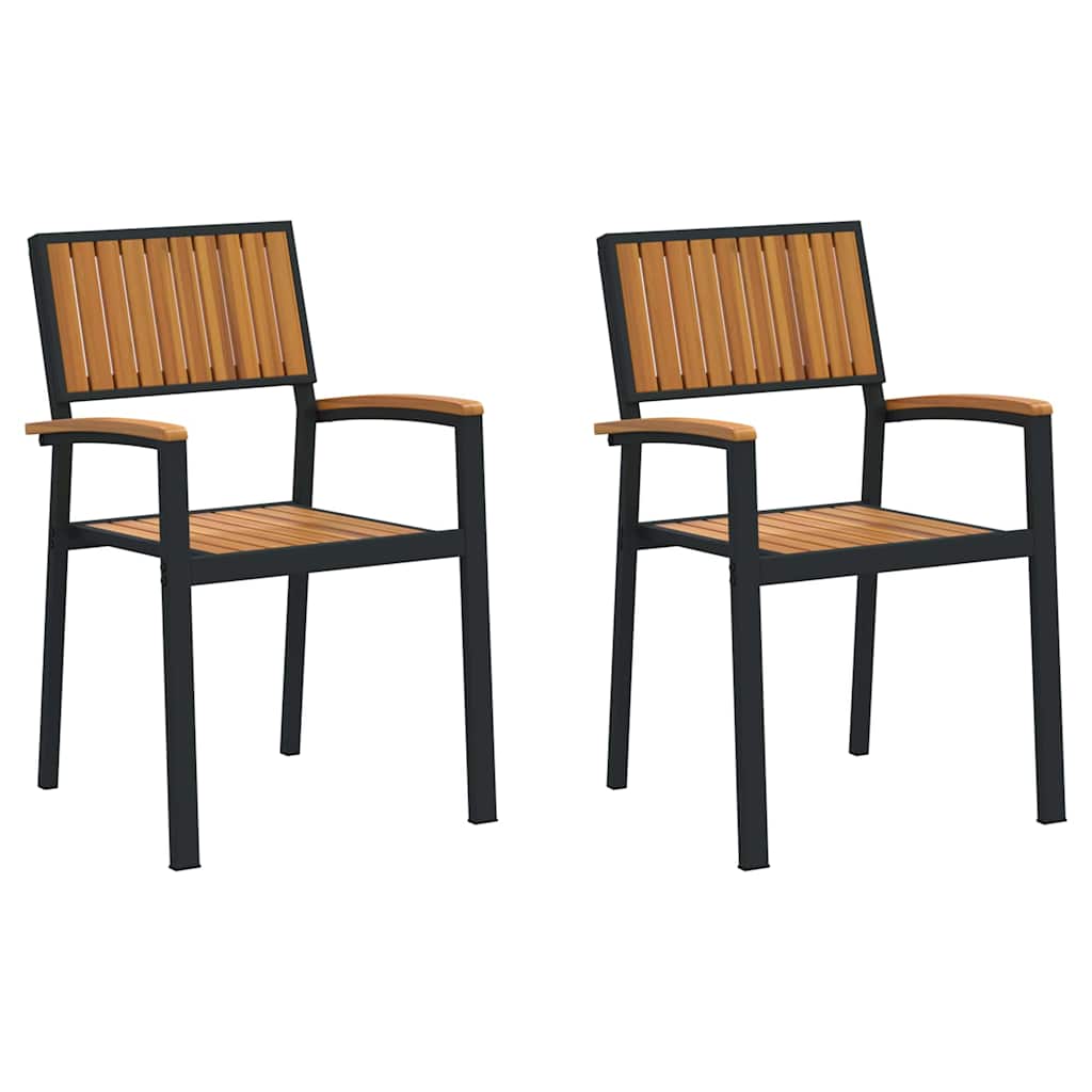 Stapelstuhl 2 pcs Braun 56 x 57 x 87 cm Massivholz Akazie