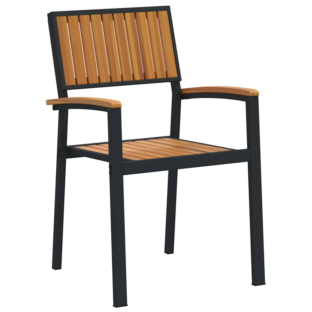 Stapelstuhl 2 pcs Braun 56 x 57 x 87 cm Massivholz Akazie