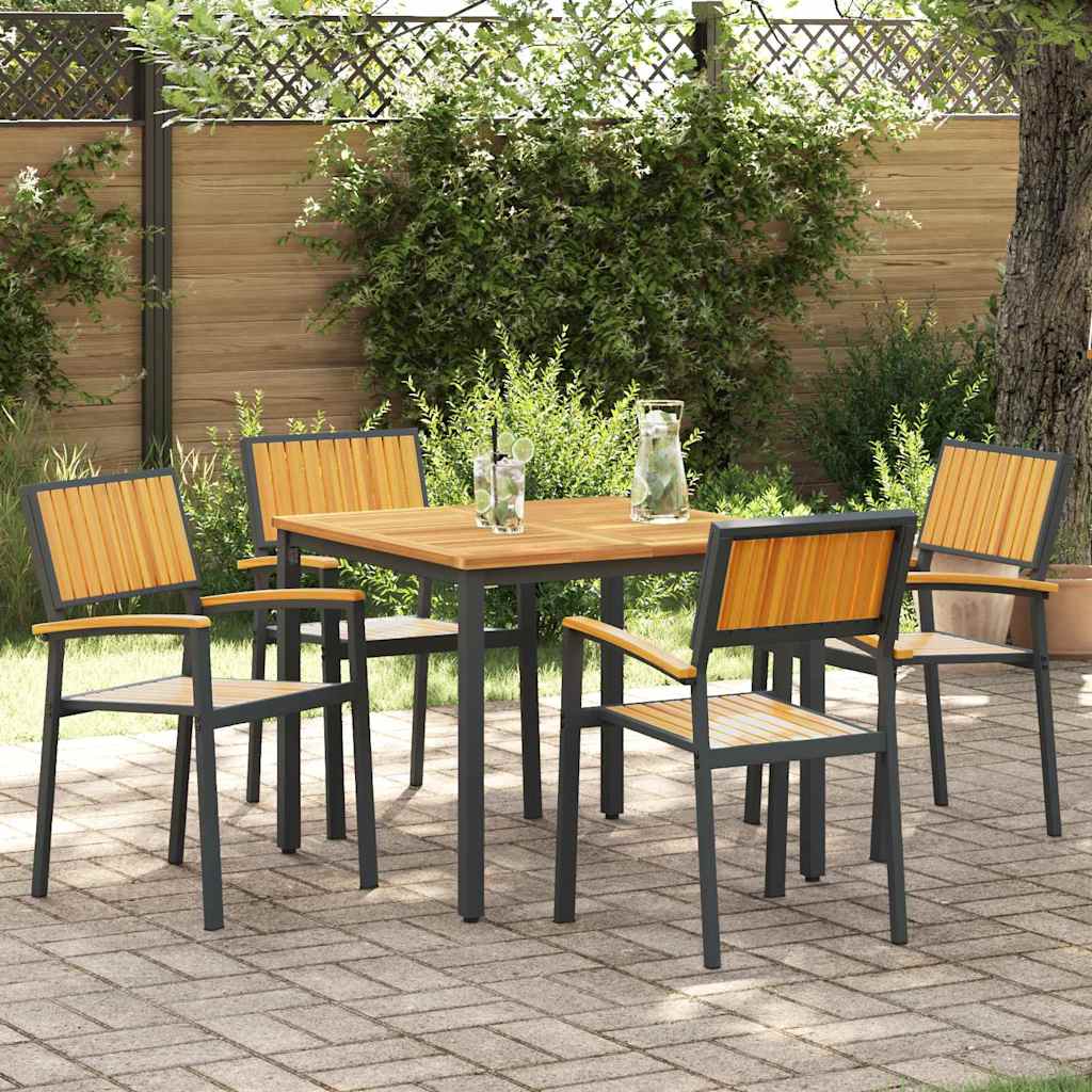 Stapelstuhl 4 pcs Braun 56 x 57 x 87 cm Massivholz Akazie