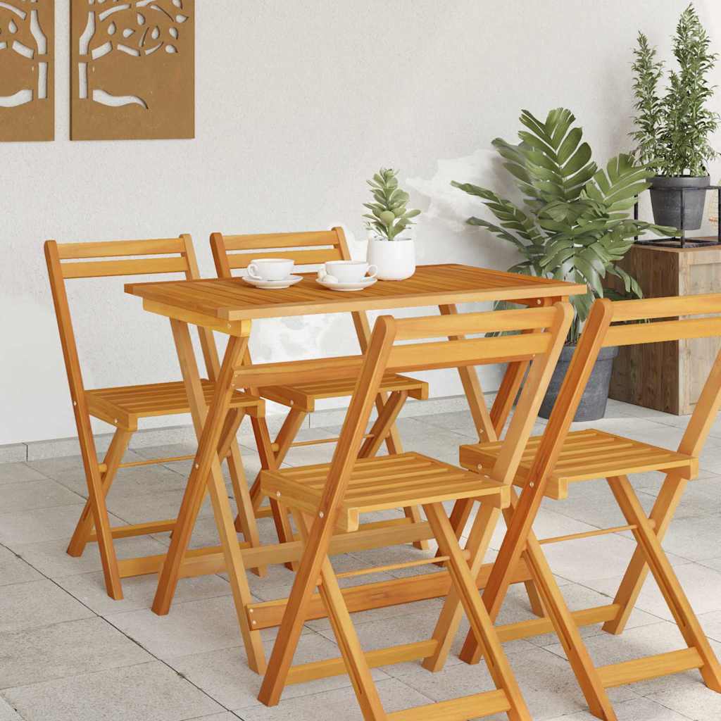 Gartentisch Braun 90 x 55 x 75 cm Massivholz Akazie
