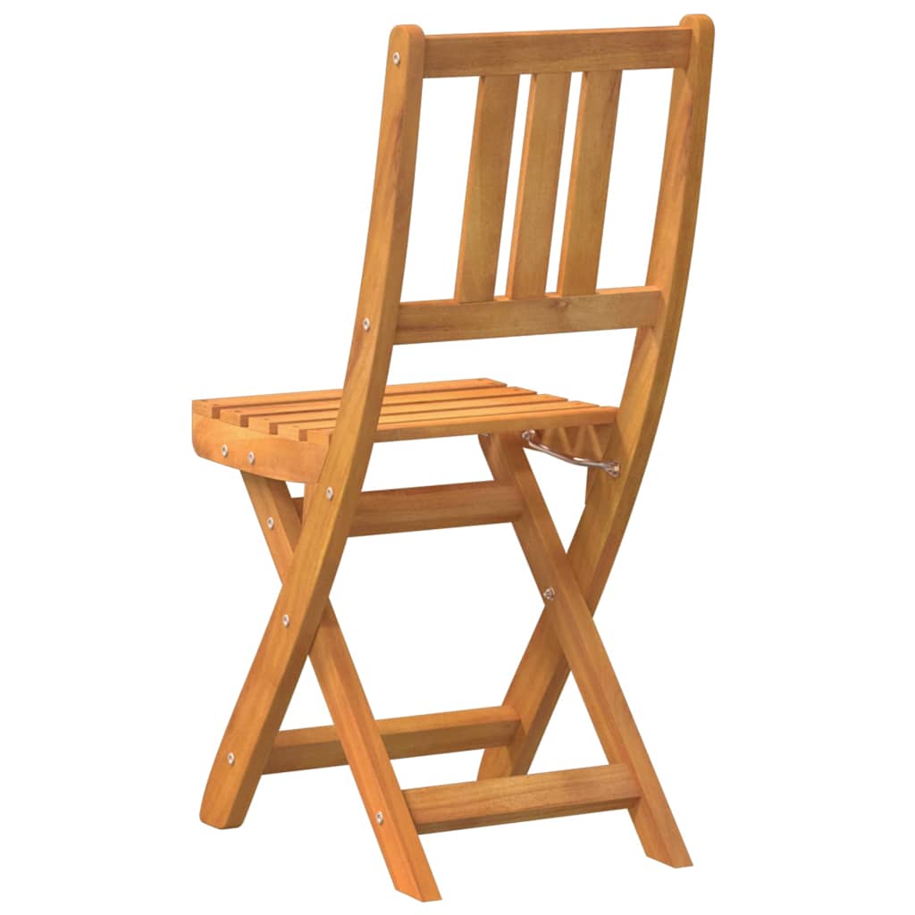 Außen Bistro-Stühle mit Kissen 2 pcs Massivholz Akazie