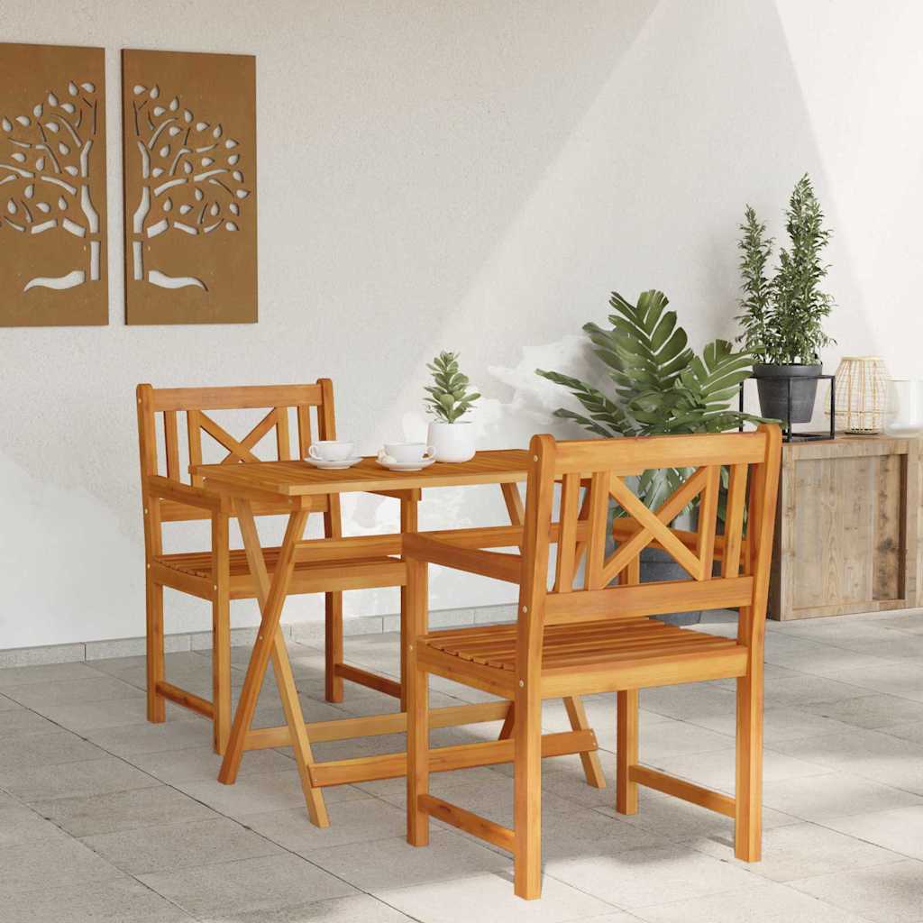 Bank Outdoor 2 pcs Natur 56 x 55,5 x 90 cm Massivholz Akazie