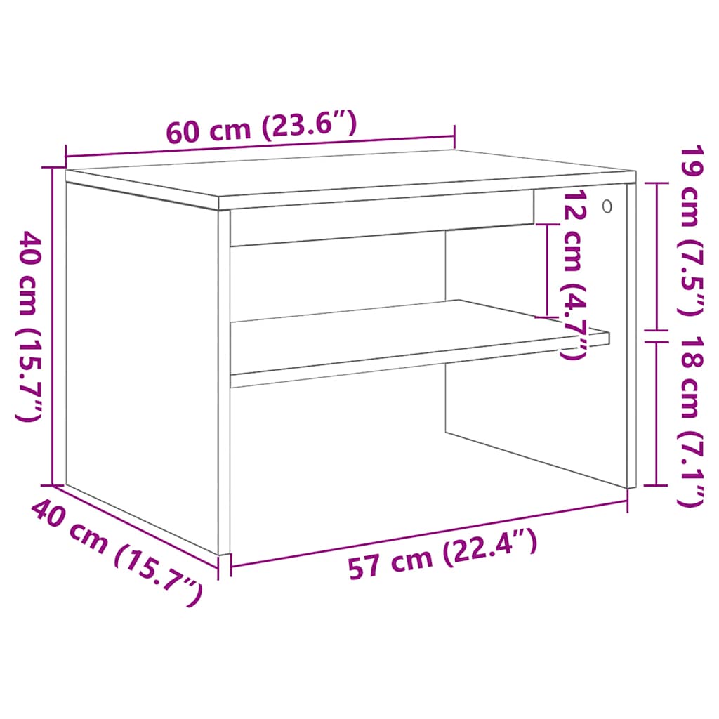 TV-Schrank Weiß 60x40x40 cm Holzwerkstoff