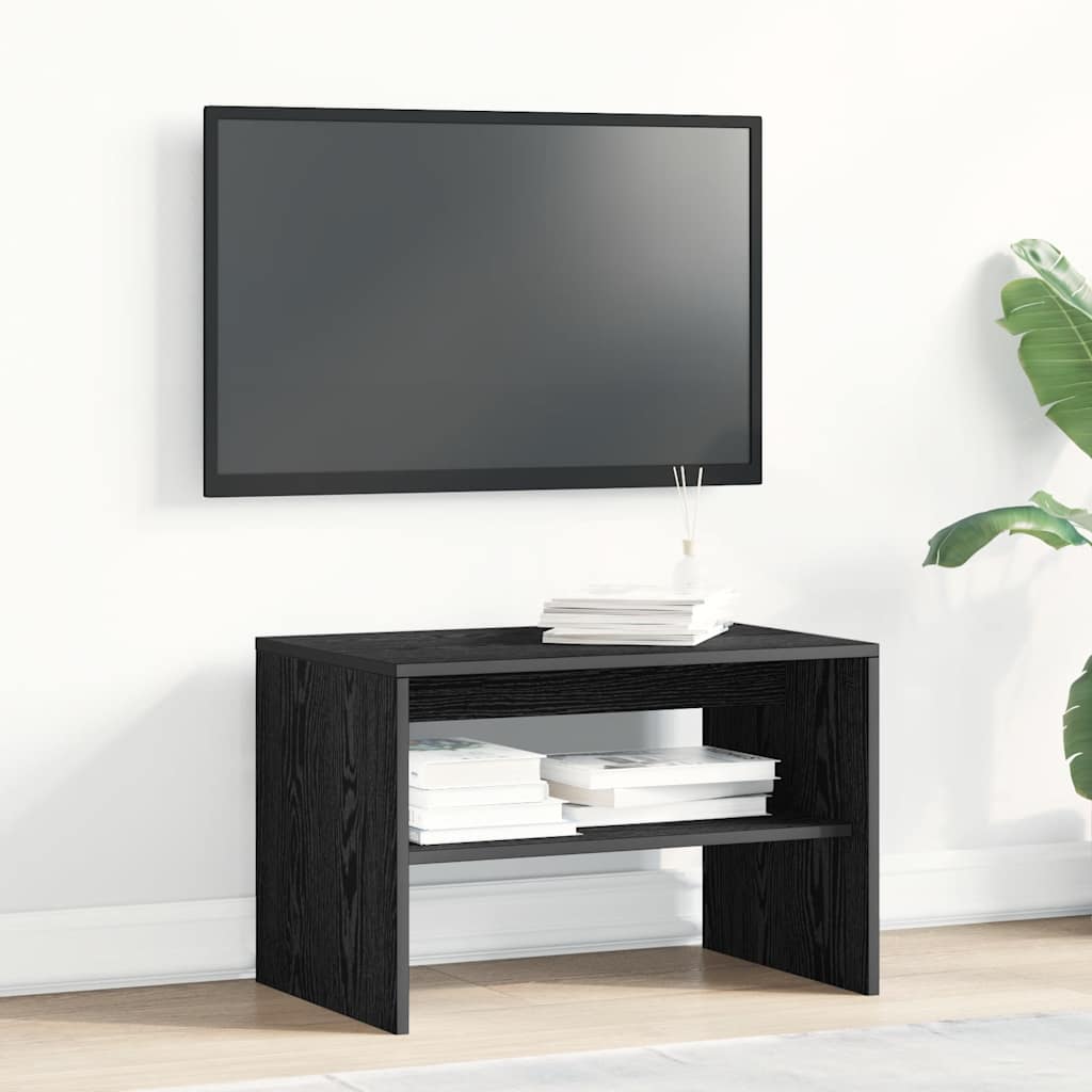 TV-Schrank Schwarz Eichen-Optik 60x40x40 cm Holzwerkstoff