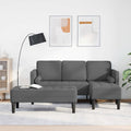 Sofa Set mit Kissen 2 pcs Dunkelgrau Polyester