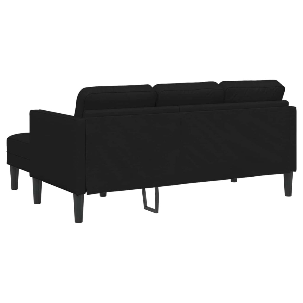 Sofa Set mit Kissen 2 pcs Schwarz Polyester