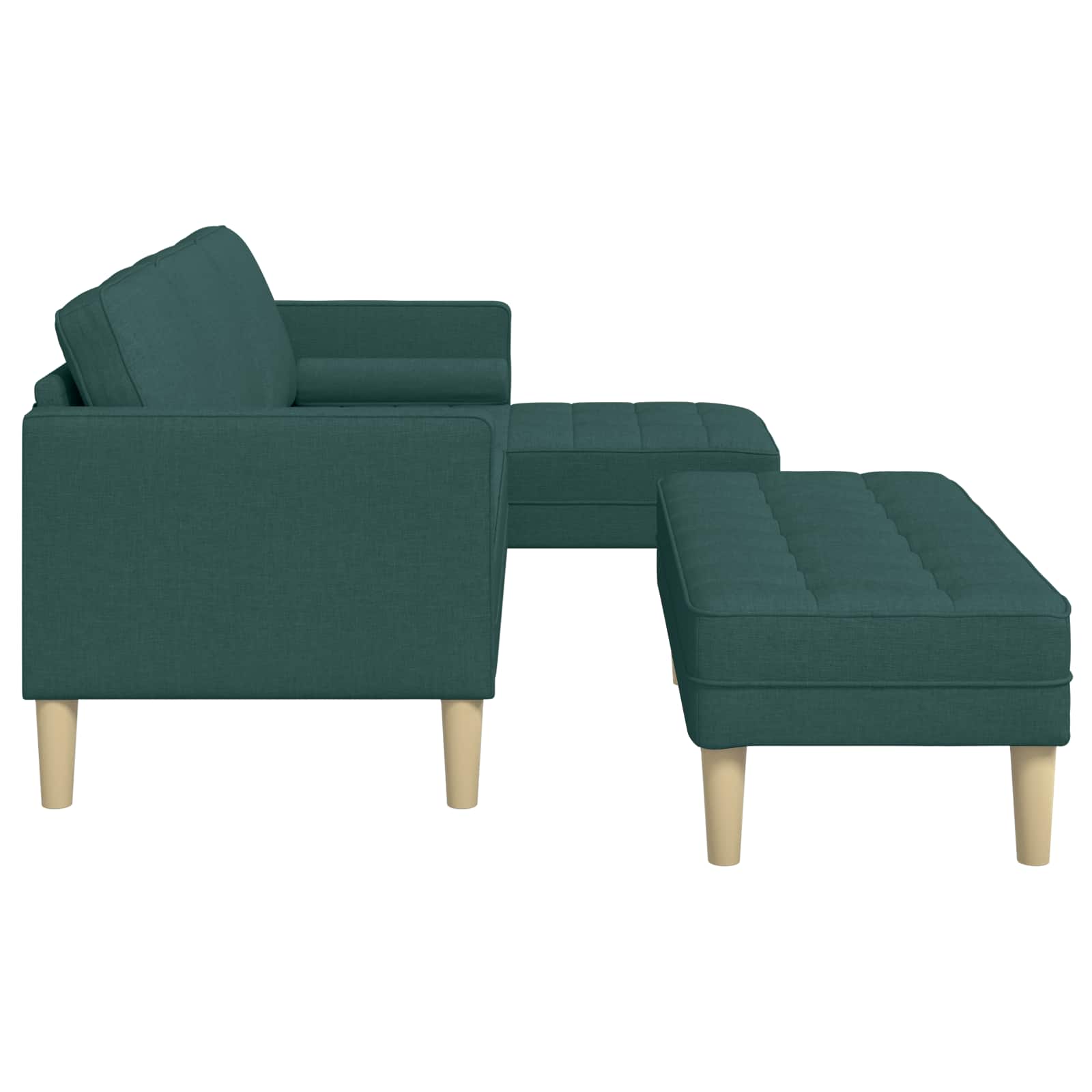 Sofa Set mit Kissen 2 pcs Dunkelgrün Polyester