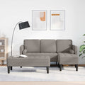 Sofa Set mit Kissen 2 pcs Taupe Polyester