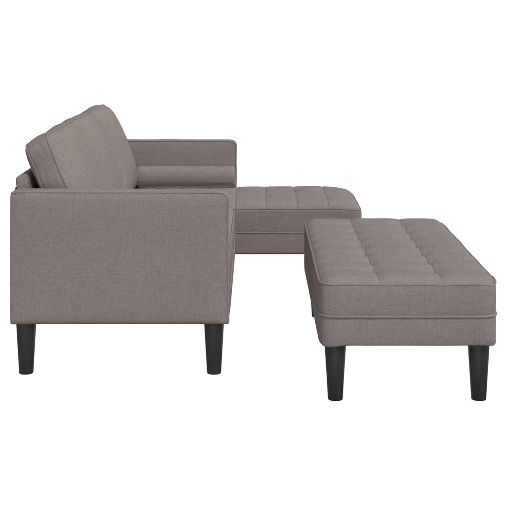 Sofa Set mit Kissen 2 pcs Taupe Polyester