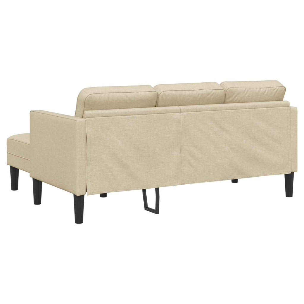 Sofa Set mit Kissen 2 pcs Creme Polyester