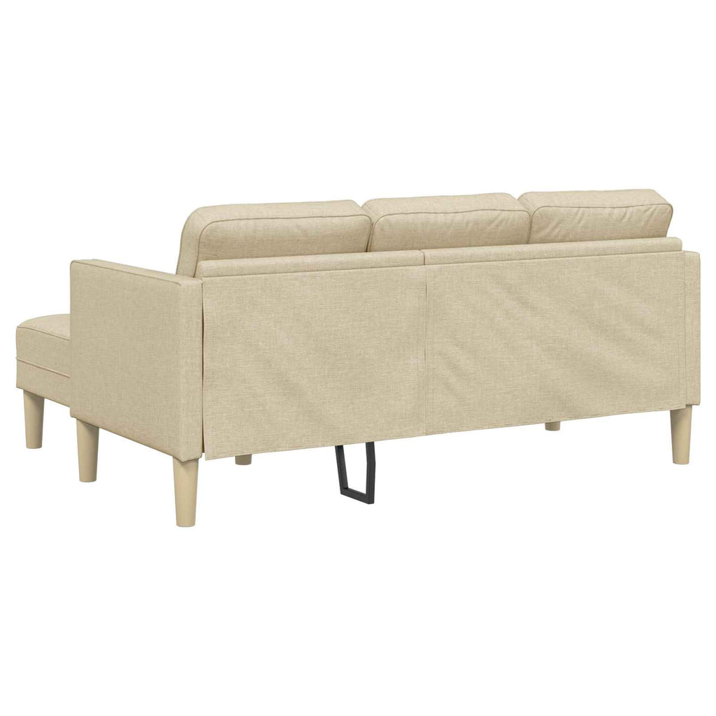 Sofa Set mit Kissen 2 pcs Creme Polyester